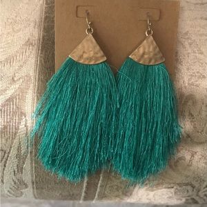 Teal Boho Earrings